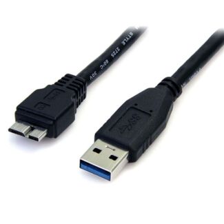 StarTech USB3AUB50CMB 0.5m 1.5ft Black USB 3.0 Micro B Cable