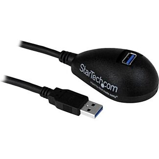 StarTech USB3SEXT5DKB 5ft Black USB 3 Desktop Extension Cable