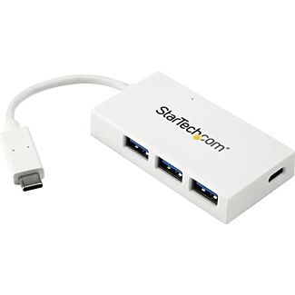 StarTech HB30C3A1CFBW 4 Port USB C Hub - 1x USB C & 3x USB A