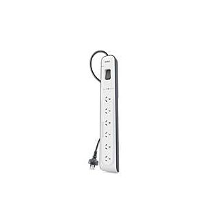 BELKIN BSV603AU2M 6 OUTLET SURGE PROTECTOR WITH 2M CORD, 2YR WTY, $30K CEW