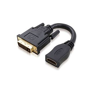 Alogic DVI-HDMI-15MF 15cm DVI-D (M) to HDMI (F) Adapter Cable Male to Female