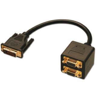 Alogic DVI-VGA-MFF-SPL DVI-I Dual Link to 2 X VGA Display Splitter Adapter - (1) Male to (2) Female