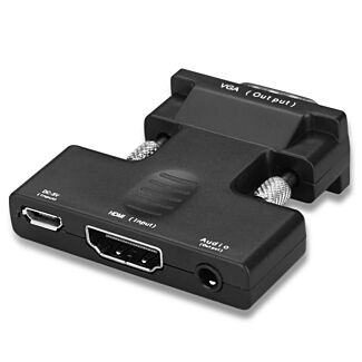 HDMI Female to VGA Male Converter Adapter 1080P Stereo Audio Output USB Power