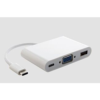 Astrotek AT-CMVGAUSBCF Thunderbolt USB 3.1 Type C (USB-C) to VGA + USB + USB-C Video Adapter