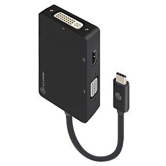 Alogic UCVGDVHD-ADP 3-in-1 USB-C to HDMI DVI VGA Adapter - Male to 3-Female