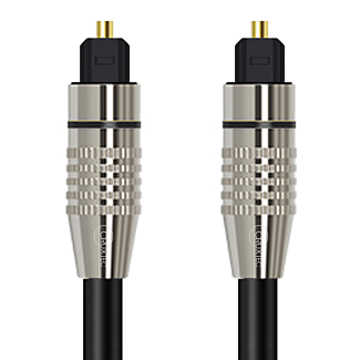 Cruxtec AFO-03-BK Toslink Fiber Optical Digital Audio Cables 3m