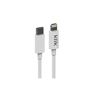 Klik KCL12WH 1.2m USB-C to Apple Lightning Cable White