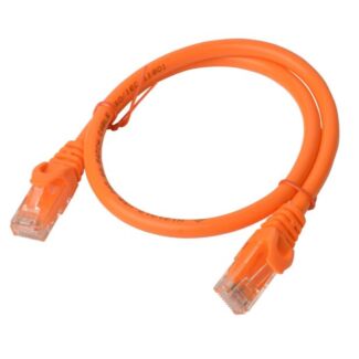 8ware PL6A-0.25ORG Cat 6a UTP Ethernet Cable, Snagless - Orange 0.25M