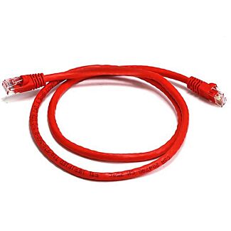 8ware PL6A-0.5RD Cat 6a UTP Ethernet Cable, Snagless - Red 0.5M