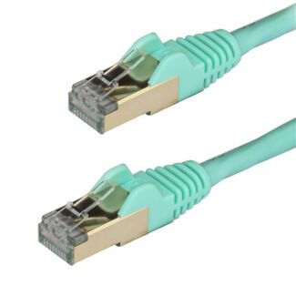 Startech 6ASPAT150CMAQ Aqua CAT6a Cable 1.5 m