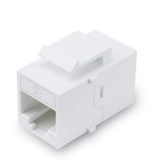 Serveredge UKSFFC6A-CUPWH Universal Cat6A, UTP, RJ45 Modular Keystone Coupler - WHITE