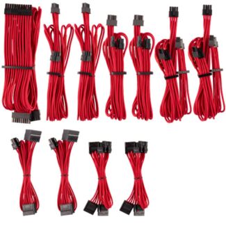 Corsair CP-8920223 RED Premium Individually Sleeved DC Cable Pro Kit, Type 4 (Generation 4)