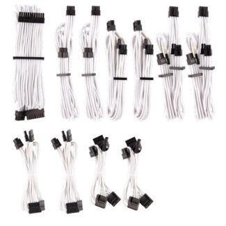 Corsair CP-8920224 WHITE Premium Individually Sleeved DC Cable Pro Kit, Type 4 (Generation 4)