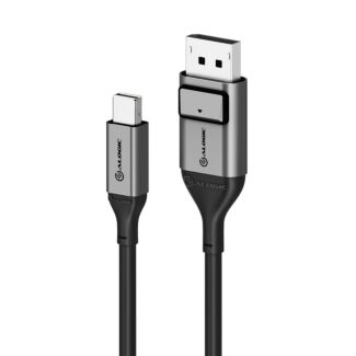 Alogic ULMDPDP01-SGR Ultra Mini DisplayPort to DisplayPort Cable Male to Male 1m Up to 8K60Hz Space Grey