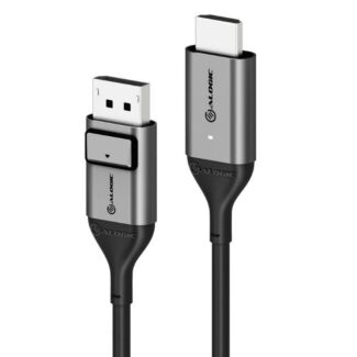 Alogic ULDPHD02-SGR Ultra DisplayPort to HDMI Cable Male to Male 02m 4K@60Hz - ACTIVE - Space Grey 