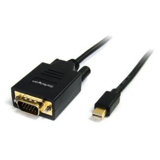 StarTech MDP2VGAMM6B MDP2VGAMM6 1.8m Mini DisplayPort MDP to VGA Adapter Black