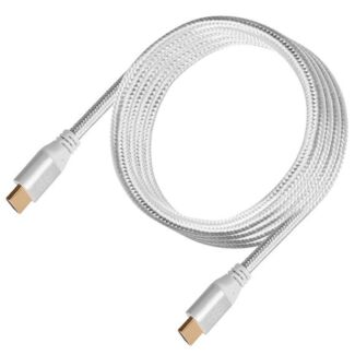 SilverStone CPH01S Premium Braided 4K HDMI Cable Silver 1.8m SST-CPH01S-1800