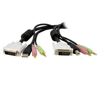 StarTech DVID4N1USB10 4-in-1 USB DVI KVM Switch Cable w/ Audio