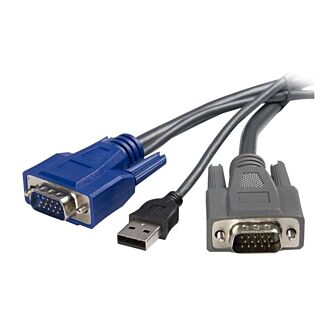 StarTech SVUSBVGA6 1.5m Ultra-Thin USB VGA 2-in-1 KVM Cable