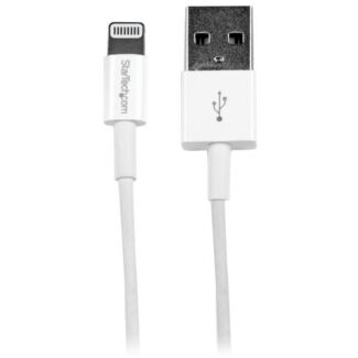 StarTech USBLT1MWS 1m White Slim Lightning to USB Cable