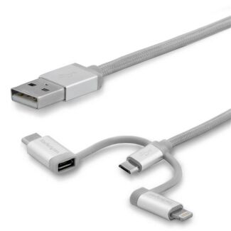 Startech LTCUB2MGR Cable USB Micro-USB USB-C Lightning 2m