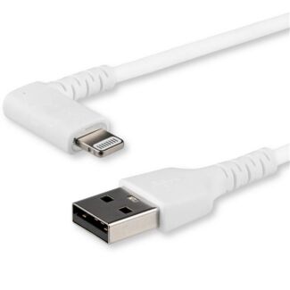 Startech RUSBLTMM1MWR Cable White Angled Lightning to USB 1m