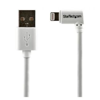 StarTech USBLT2MWR 6ft White Angled Lightning to USB Cable