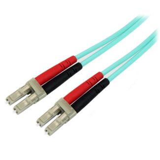 StarTech A50FBLCLC1 1m 10 Gb Aqua MM Fiber Patch Cable LC/LC