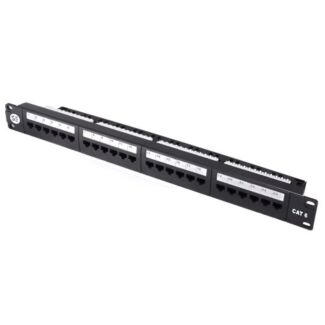 Serveredge PPC624PC 24 Port CAT6 Patch Panel - 1RU, UTP- Includes Cable Management Bar