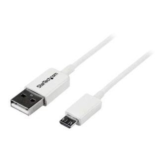 StarTech USBPAUB1MW 1m White Micro USB Cable - A to Micro B