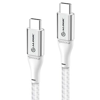 Alogic ULCC2030-SLV Super Ultra USB 2.0 USB-C to USB-C Cable 30cm 5A 480Mbps Silver