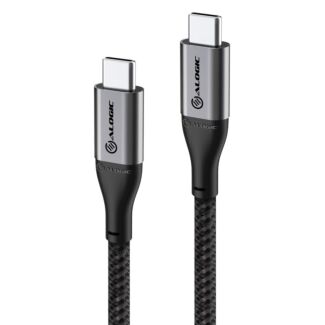 Alogic ULCC21.5-SGR SUPER ULTRA USB-C to USB-C Cable Male to Male 1.5m USB 2.0 5A 480Mbps Space Grey