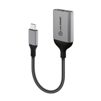 Alogic UL2CAPW-SGR USB-C to USB-C Audio and USB-C Charging Adapter Space Grey