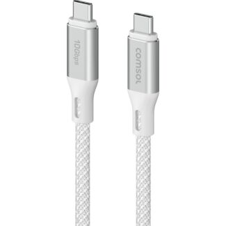 Comsol CC1012WH 1.2m White 10Gbps USB-C to USB-C Cable Charge & Sync Cable
