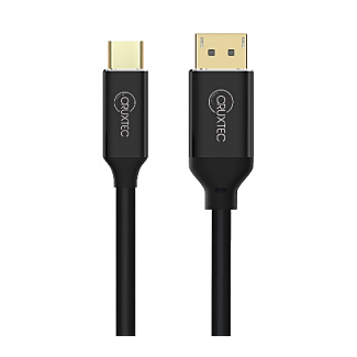 Cruxtec CD8K-01-BK USB-C Male to Displayport V1.4 Male Cable 1m Black -8K/60Hz 4K/120Hz