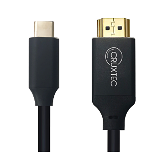 Cruxtec CH4K-01-BK USB-C Male to HDMI Male Cable 1m Black -4K/60Hz