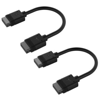 Corsair CL-9011121-WW iCUE LINK Cable 2x 100mm Dual Cable Pack Black Stright Connectors