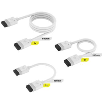 Corsair CL-9011126-WW iCUE LINK Cable Kit White 1x 600mm 2x 200mm 2x 100mm