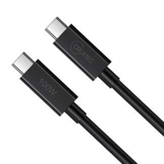 Cruxtec CTC-1HW-2MBK 2m USB-C to USB-C Cable for Syncing & Charging ( 100W )