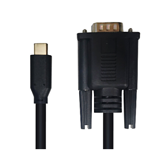 Cruxtec CTV4K-02-BK USB-C Male to VGA Male Cable 2m Black