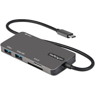 StarTech DKT30CHSDPD USB C Multiport Adapter - USB-C to 4K HDMI 100W Power Delivery Pass-through SD/MicroSD Slot 3-Port USB 3.0 Hub