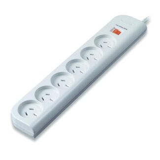 BELKIN F9E600VAU2M 6 OUTLET SURGE PROTECTOR WITH 2M CORD, ECONOMICAL, 2YR WTY