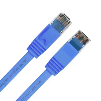 Cruxtec FC6-020-BL Flat CAT6 UTP Ethernet Cable Blue 2m