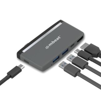 MBEAT MB-UCH-59GRY Essential Pro  5-IN-1 USB C Hub