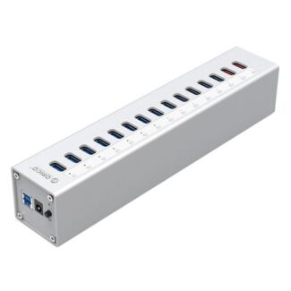 Orico A3H13P2-SV Aluminum 13 Port USB 3.0 Hub with 1m Usb3.0 Cable Silver