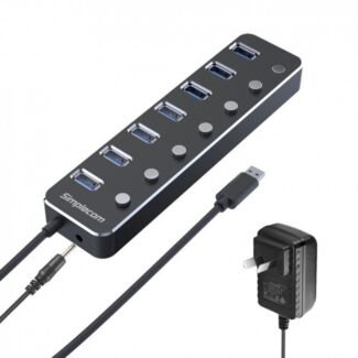 Simplecom CH375PS 7 Port USB 3.0 Hub with Individual Swithes