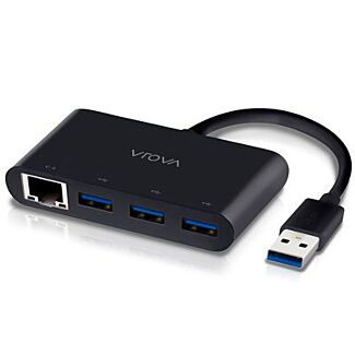 Alogic U33HGHEDF VROVA USB 3.0 SuperSpeed 3 Port Hub + Gigabit Ethernet Adapter