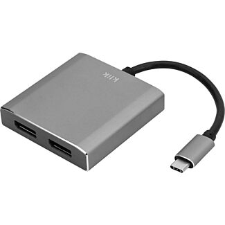 Klik KCDP2AD USB-C Male to Dual DisplayPort Female Adapter