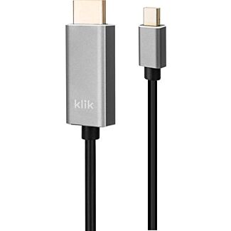 Klik KMDHD020 2 Metre Mini DisplayPort Male to HDMI Male Cable