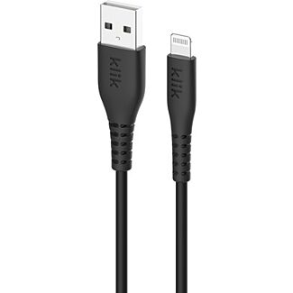 Klik KUL12BK 1.2m Apple Lightning to USB MFi Cable - Black